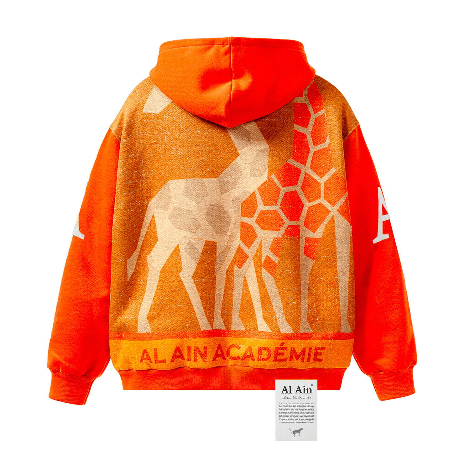 HOODIE GIRAFFES_ORANGE - Al Ain Académie