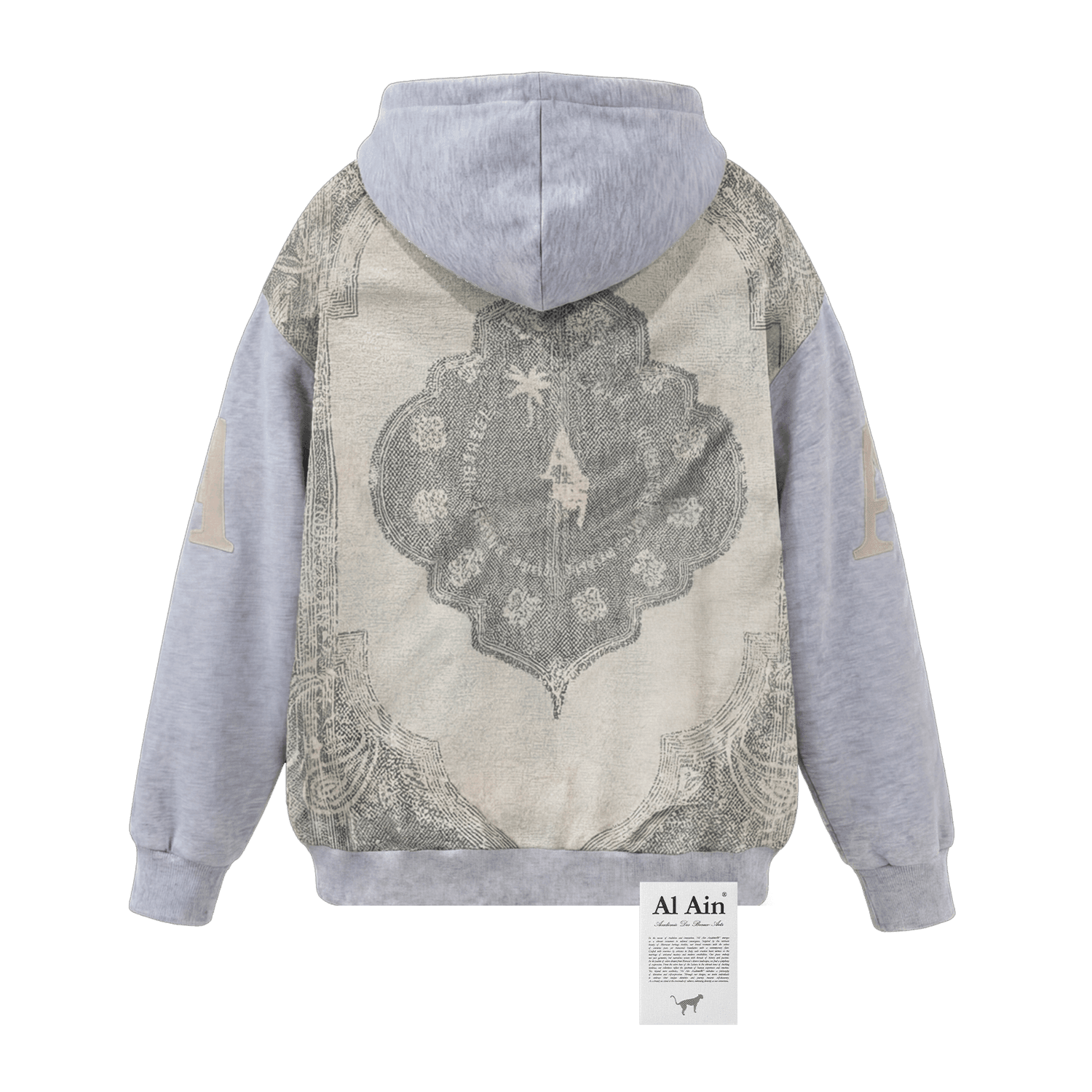 HOODIE ZIP MALAYKA_GREY - Al Ain Académie
