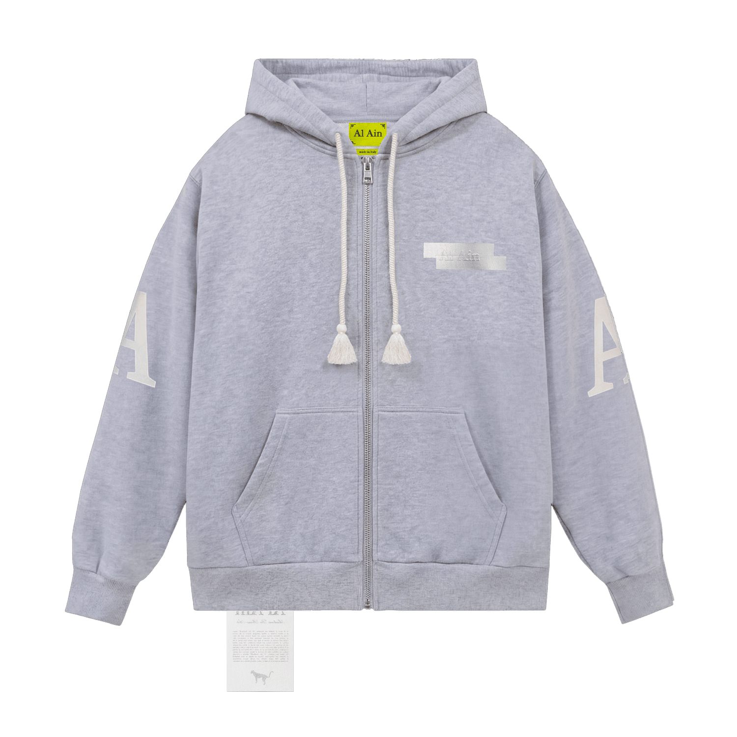 HOODIE ZIP MALAYKA_GREY - Al Ain Académie