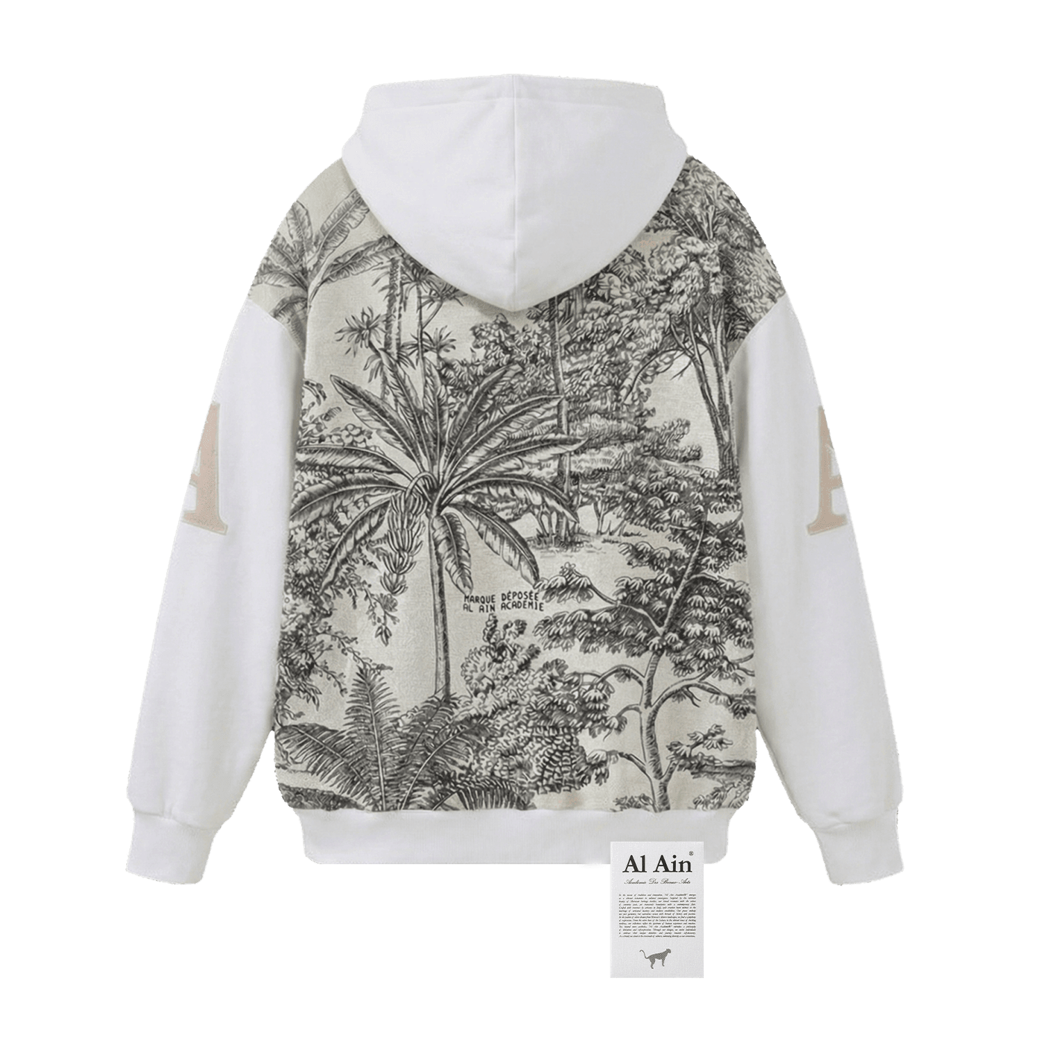 HOODIE ZIP SAMIRA_WHITE - Al Ain Académie