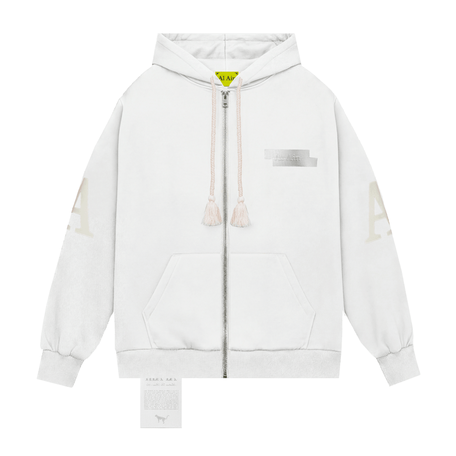 HOODIE ZIP SAMIRA_WHITE - Al Ain Académie
