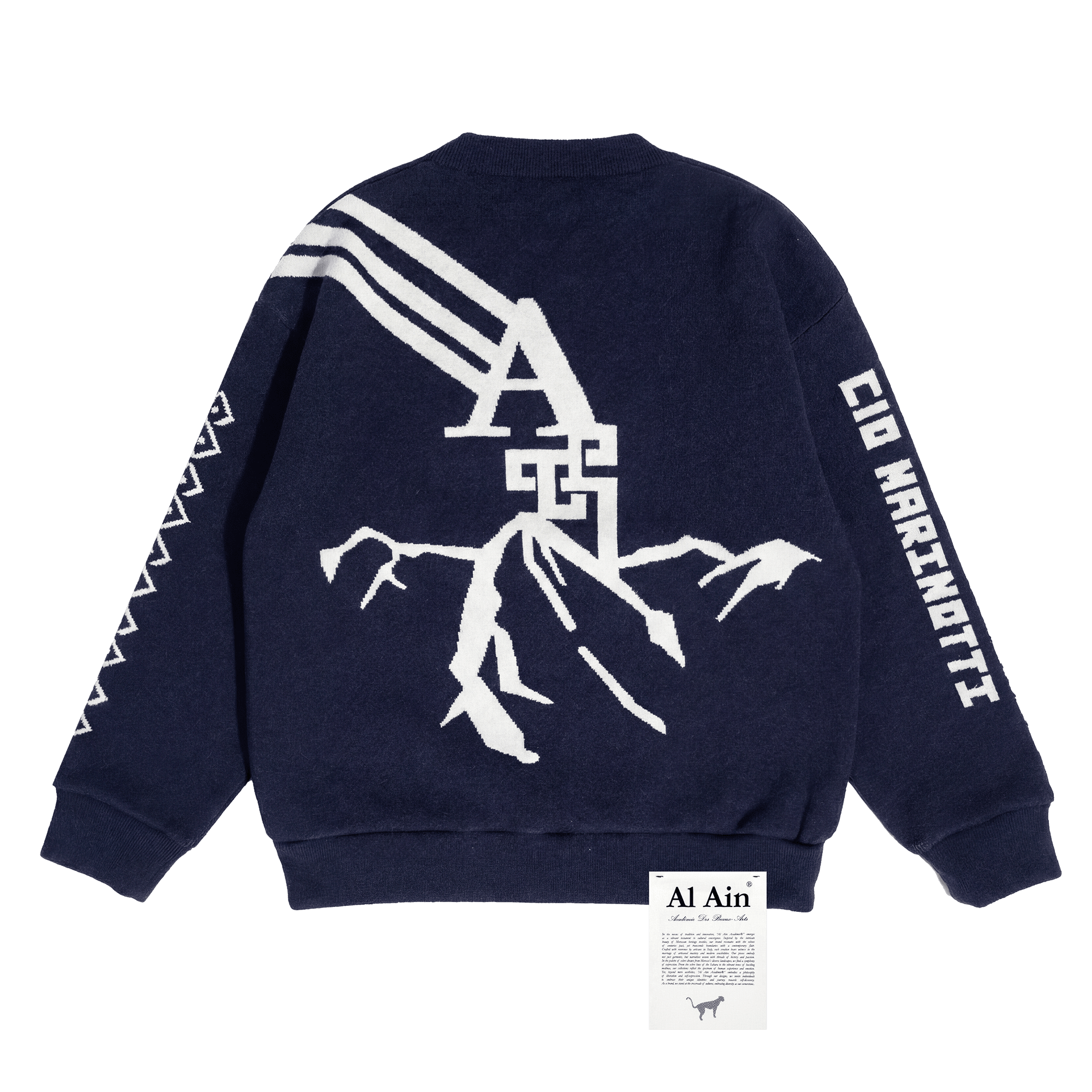 LE PULL MARINOTTI CORTINA /// TOUT EN LAINE BLEU - Al Ain Académie